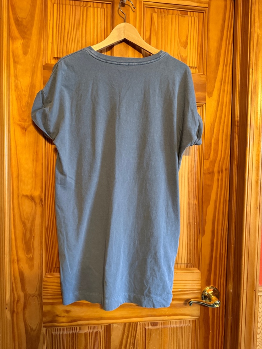 The Sweet Collective Washed Blue Pocket Tee Mini Dress - Picture 7 of 9